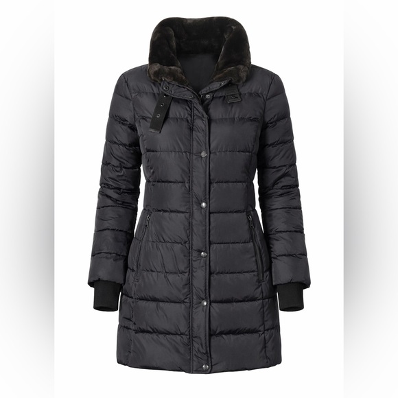 S13 Jackets & Blazers - S13 New York Women’s Duck Down Puffer Jacket Detachable Hood Black XL